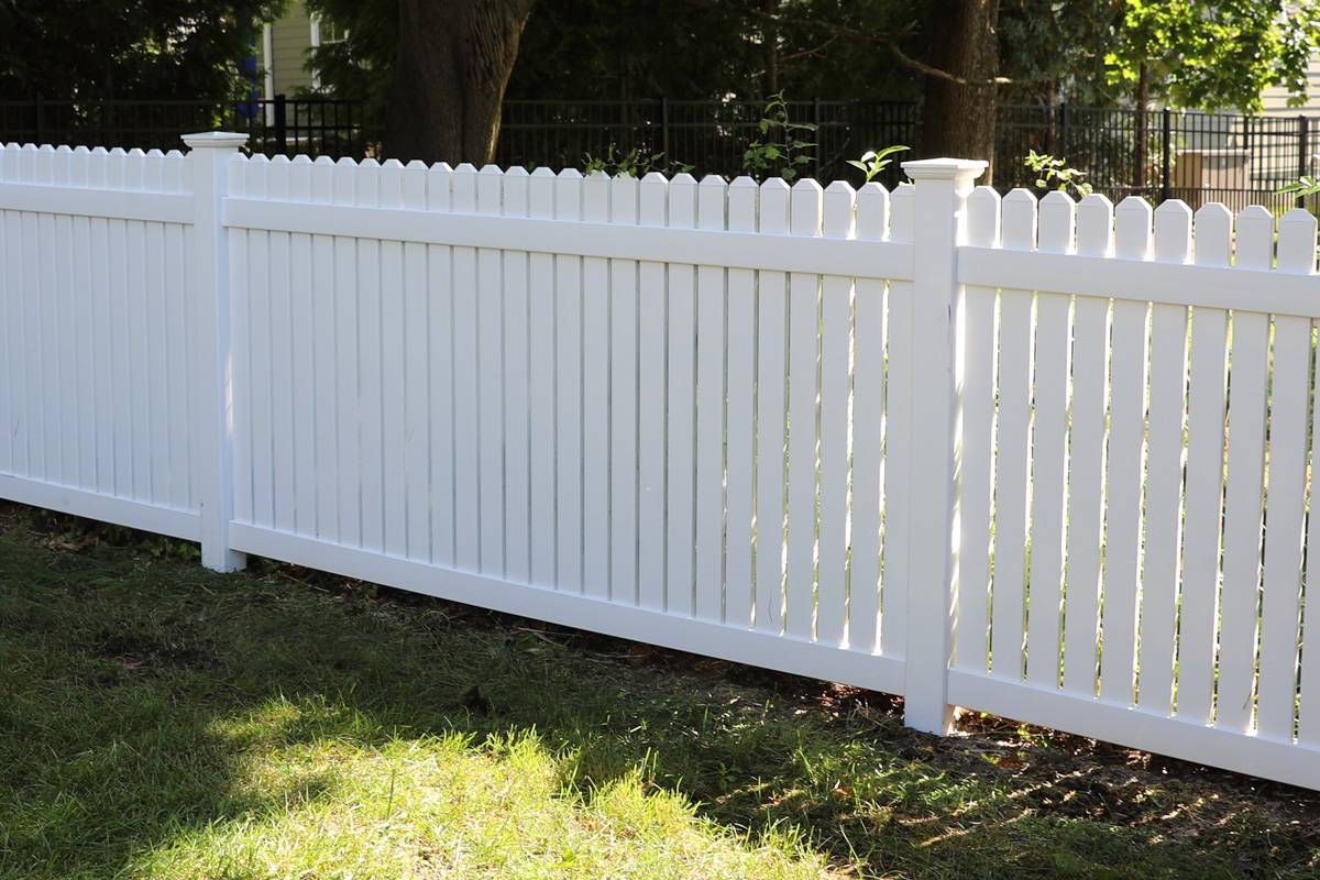 clean white fence